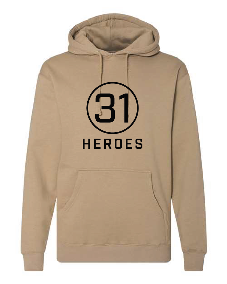 Heavyweight Fleece Hooded Sweatshirt / 3 Colors / 31 Heroes